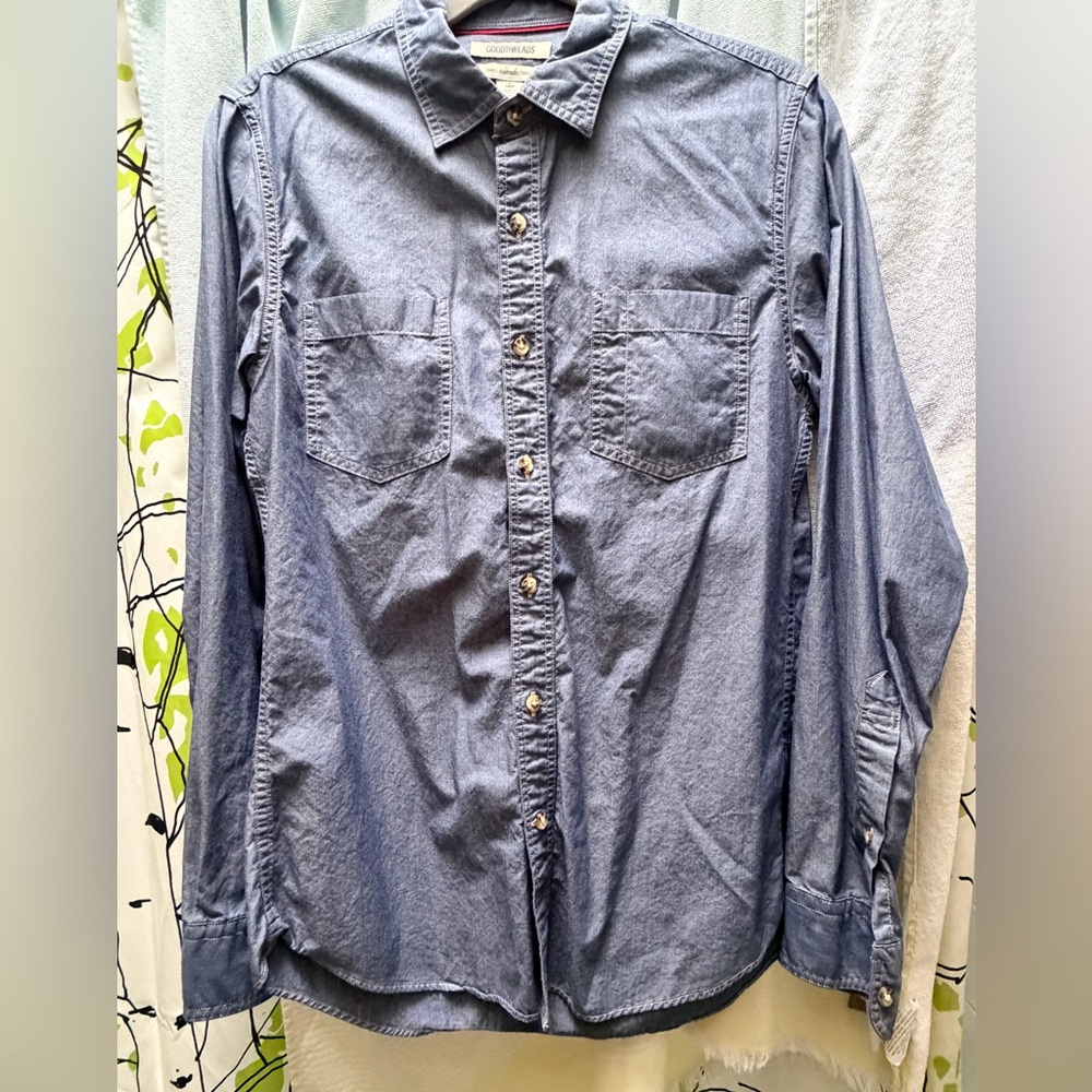 Goodthreads Men's Casual Denim Button-Down Shirt